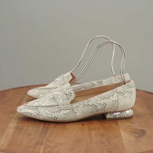 Franco Sarto Womens Sansa Pointed Toe Loafers Size 9 M Man Made Snake Print - Picture 5 of 11